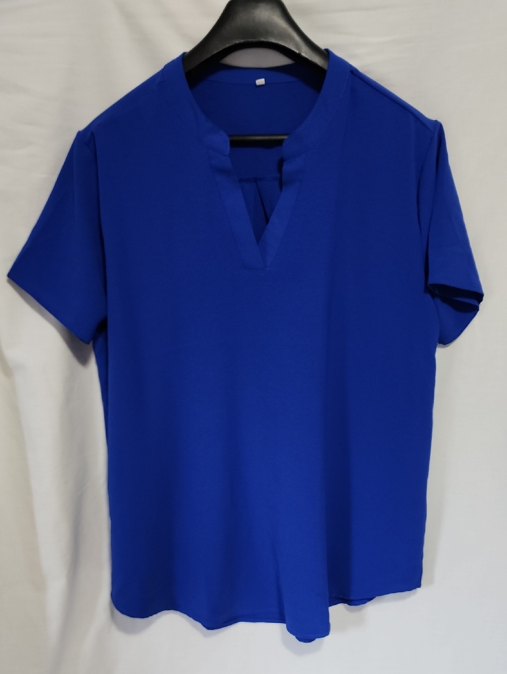 Classic V-Neck Short Sleeve Top in Royal Blue